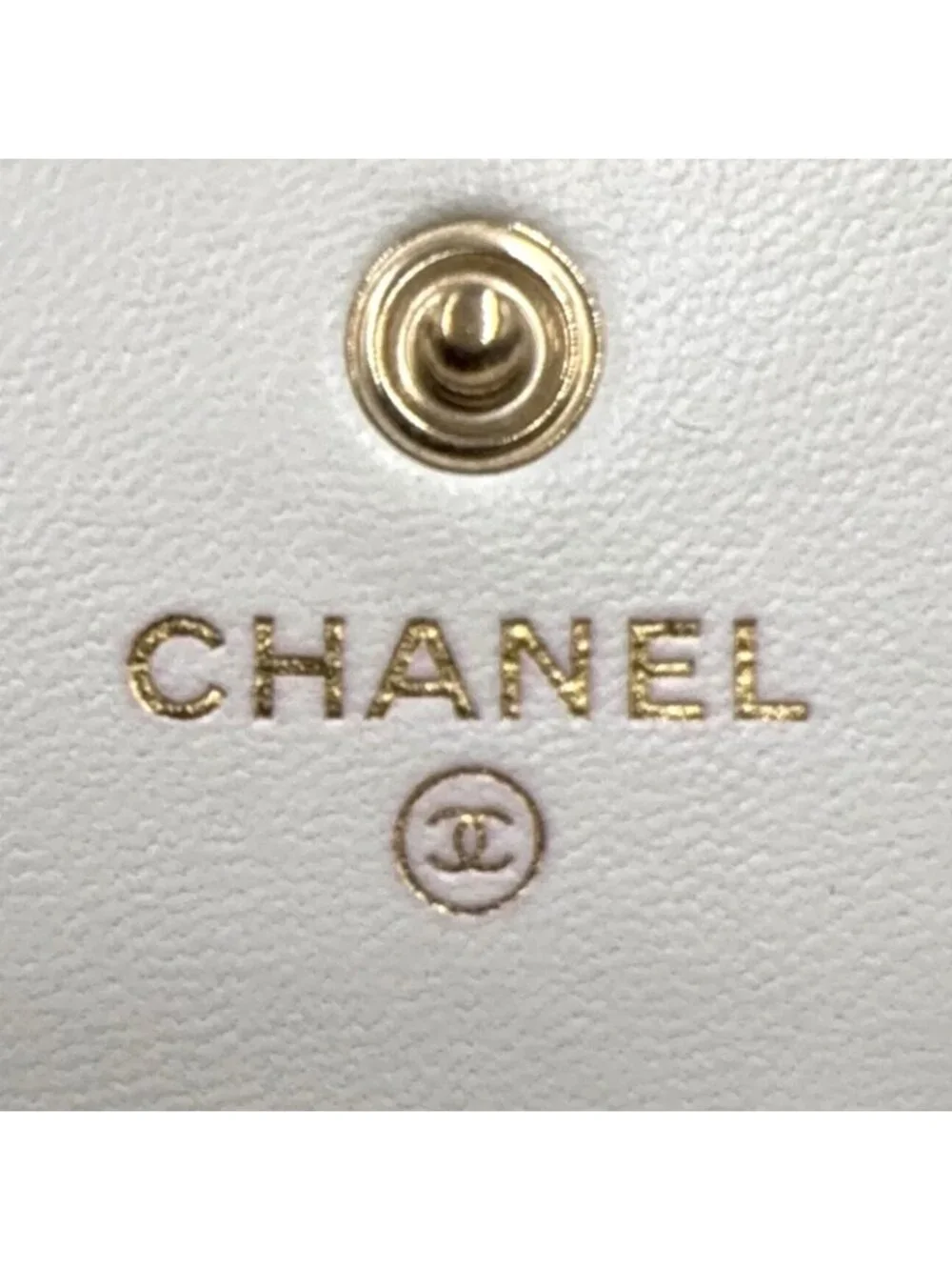 Chanel Quilted Camellia Ribbon Wallet Lambskin Fabric Black White Shoulder